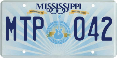 MS license plate MTP042