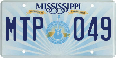MS license plate MTP049