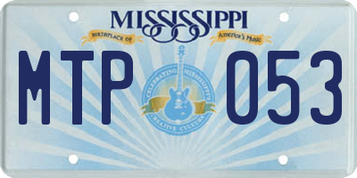 MS license plate MTP053