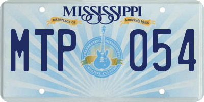 MS license plate MTP054