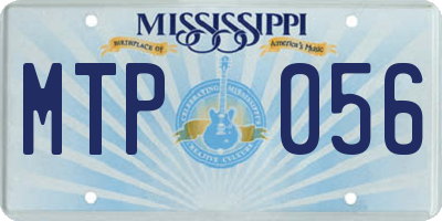 MS license plate MTP056