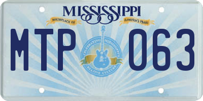 MS license plate MTP063