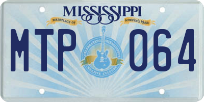 MS license plate MTP064
