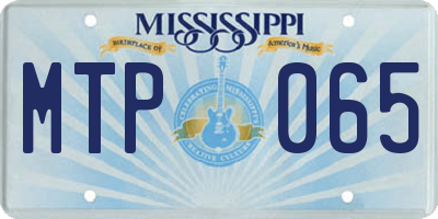 MS license plate MTP065