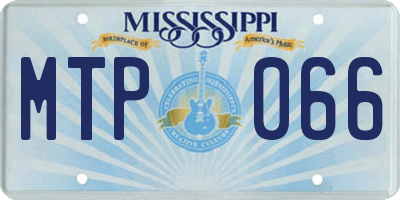 MS license plate MTP066