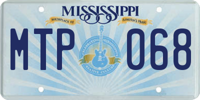 MS license plate MTP068