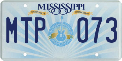 MS license plate MTP073