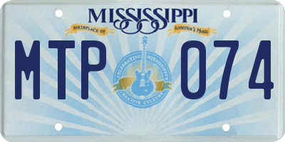 MS license plate MTP074