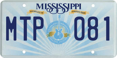 MS license plate MTP081