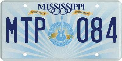 MS license plate MTP084