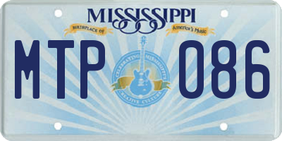 MS license plate MTP086