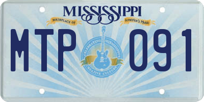 MS license plate MTP091