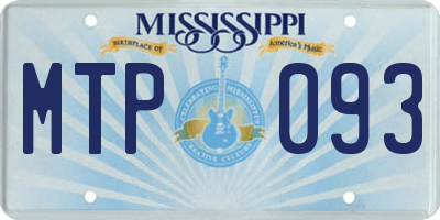 MS license plate MTP093