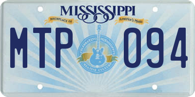 MS license plate MTP094