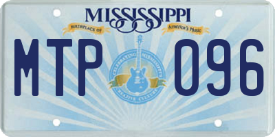 MS license plate MTP096