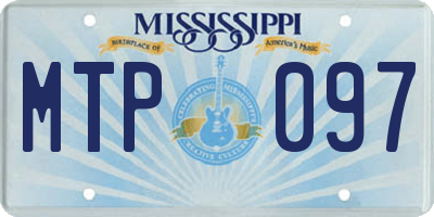 MS license plate MTP097