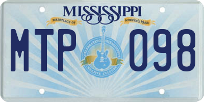 MS license plate MTP098