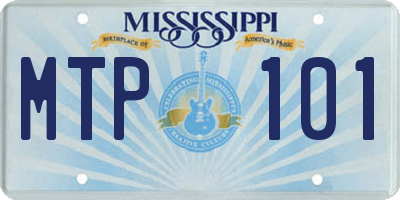 MS license plate MTP101
