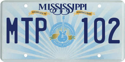 MS license plate MTP102