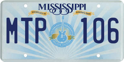 MS license plate MTP106
