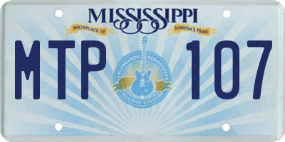 MS license plate MTP107