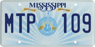 MS license plate MTP109
