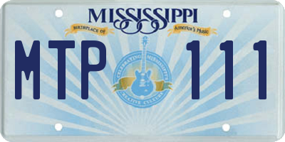 MS license plate MTP111