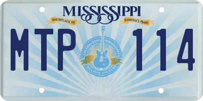MS license plate MTP114