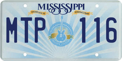 MS license plate MTP116