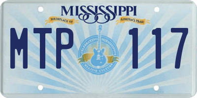 MS license plate MTP117