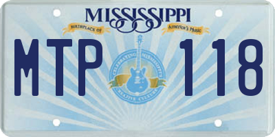 MS license plate MTP118