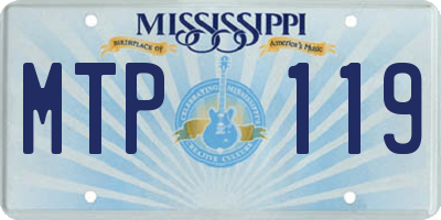 MS license plate MTP119