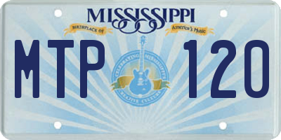 MS license plate MTP120