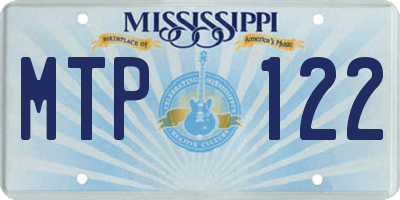 MS license plate MTP122