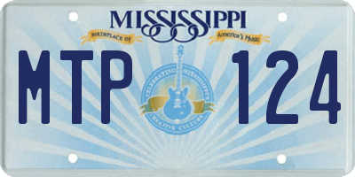 MS license plate MTP124