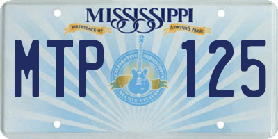 MS license plate MTP125