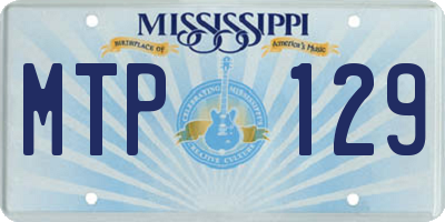 MS license plate MTP129