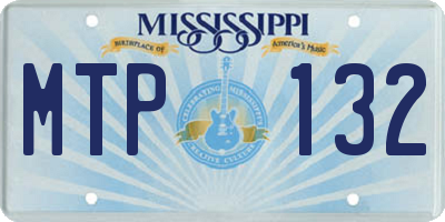 MS license plate MTP132