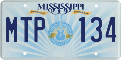 MS license plate MTP134
