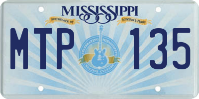 MS license plate MTP135