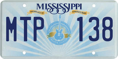 MS license plate MTP138