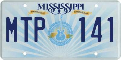 MS license plate MTP141