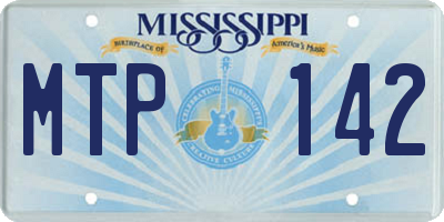 MS license plate MTP142