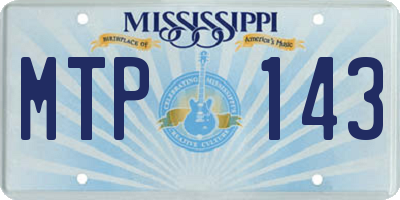 MS license plate MTP143