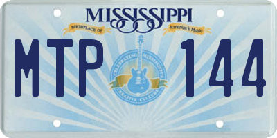 MS license plate MTP144