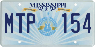 MS license plate MTP154