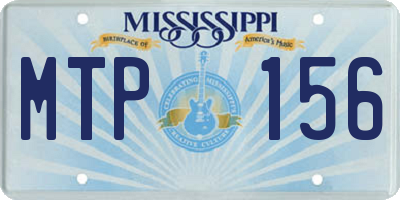 MS license plate MTP156