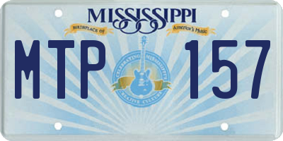 MS license plate MTP157