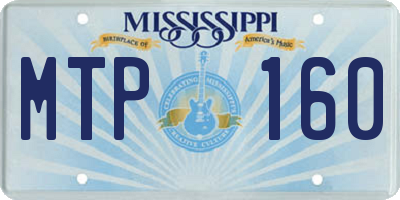 MS license plate MTP160