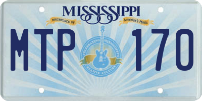 MS license plate MTP170